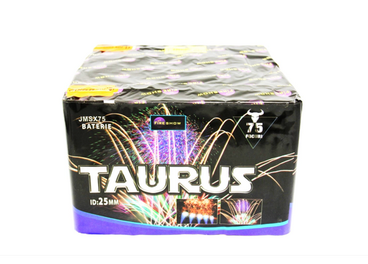 Baterie de artificii Taurus 75 focuri 25 mm