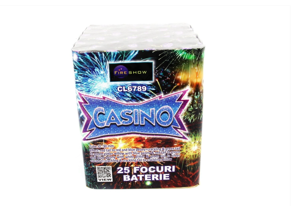 Baterie de artificii Casino – 25 Focuri ID 30 mm