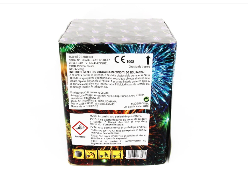 Baterie de artificii Casino – 25 Focuri ID 30 mm