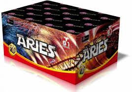 Baterie de artificii ARIES 81 focuri 25 mm cu evantai